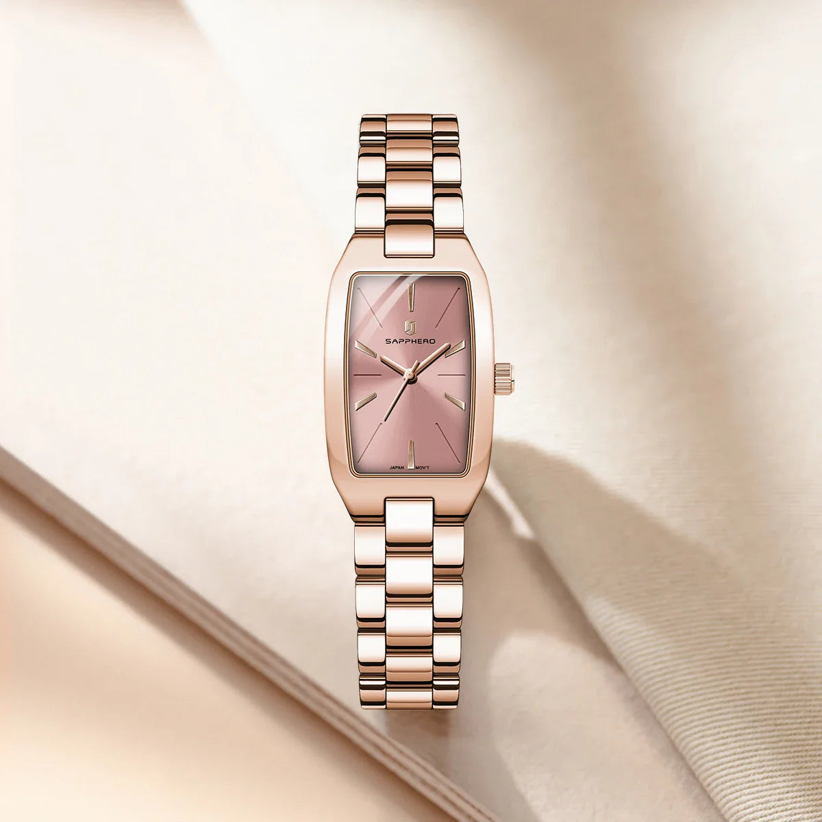 SAPPHEROLuxury Orologio da donna Cinturino in acciaio inossidabile Orologio impermeabile Quadrante ultrasottile Orologio da donna semplice alla moda Orologio accurato