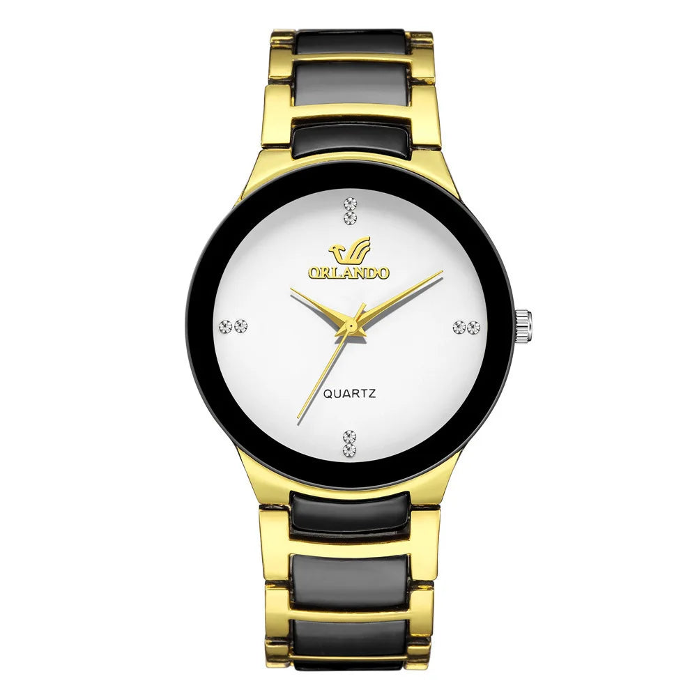 ORLANDO Orologi di lusso da uomo Nuovo arrivato Orologio da polso in acciaio al quarzo oro nero freddo Squisito orologio Masculino Relogio Orologio di moda