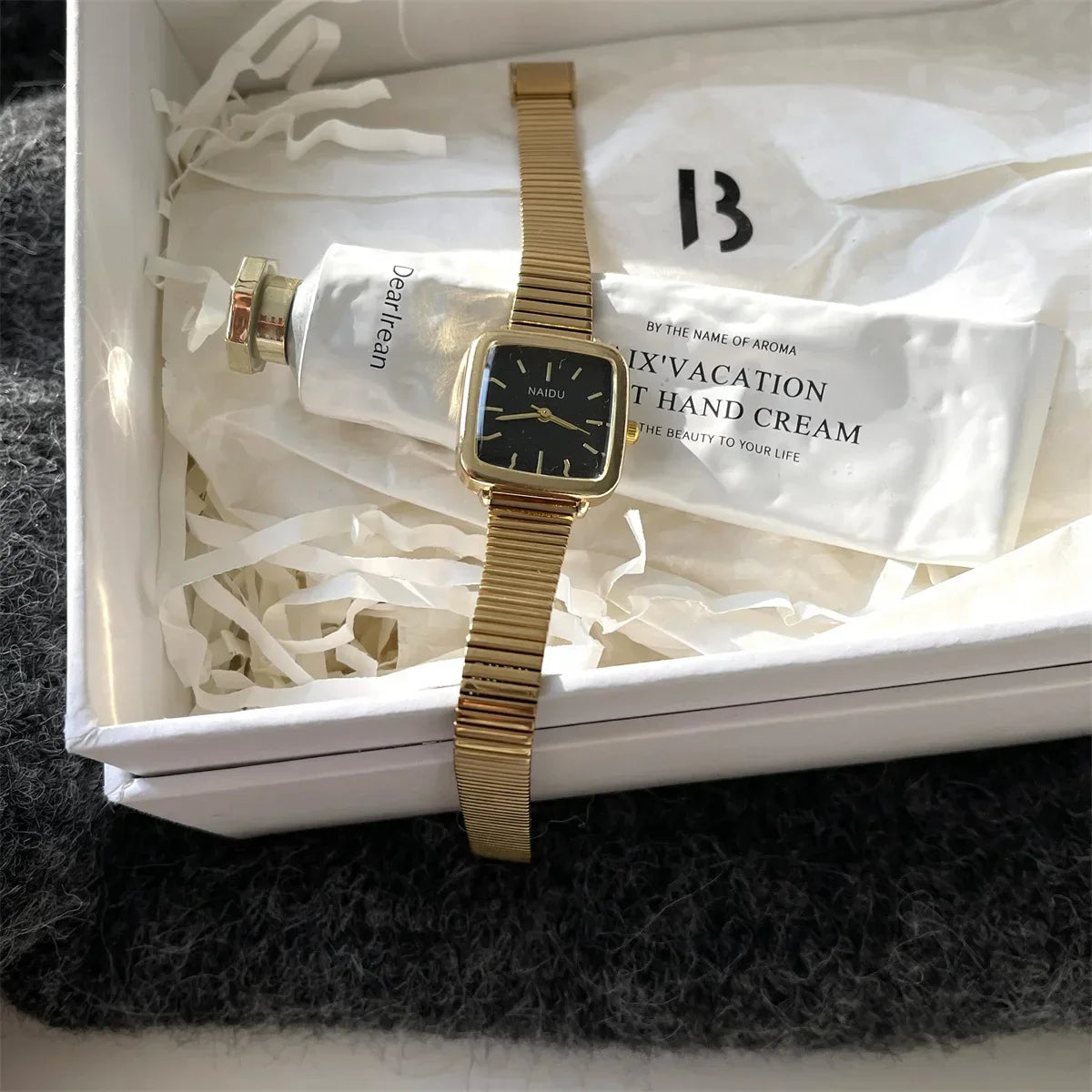Orologio al quarzo semplice di marca per donna Orologi da donna regalo di lusso retrò Orologi da polso con cinturino in acciaio inossidabile regolabile con quadrante piccolo