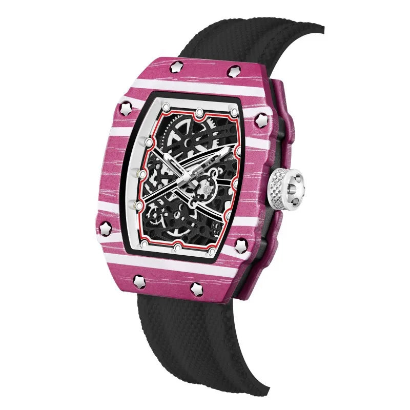 Nuovo Orologio al Quarzo Trendy Ultra-Sottile a Forma di Botte di Vino con Cinturino in Nylon, Elegante e alla Moda