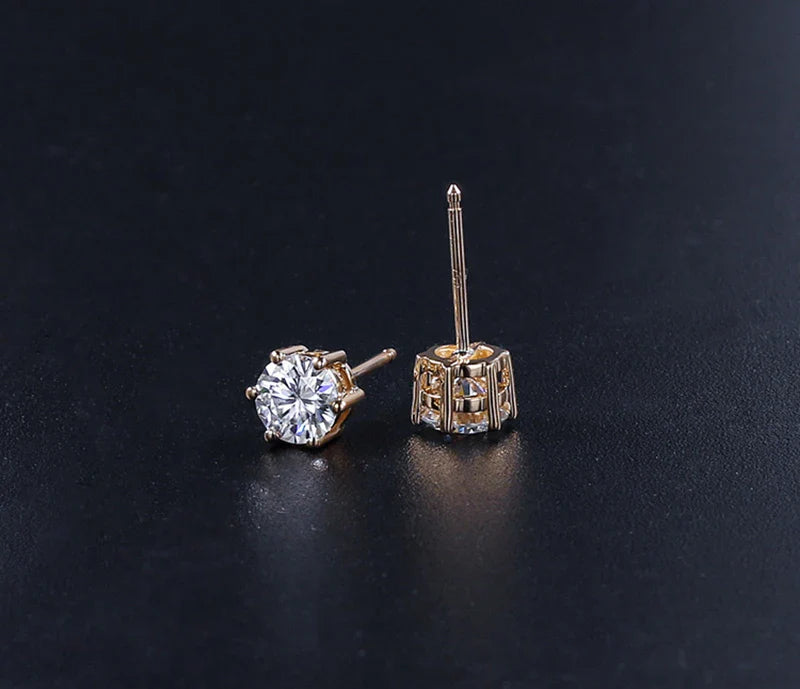 2 certificati GRA orecchini a bottone Moissanite Pass Diamond tester Pen For Men Women 925 Silver 18K Plated Wedding Gemstone