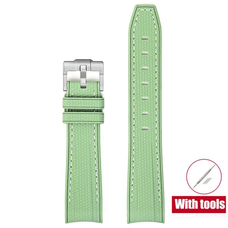 Cinturino in gomma per Swatch X Omega Joint MoonSwatch Cinturino sportivo impermeabile da 20 mm Cinturino con estremità curva in silicone per uomo donna
