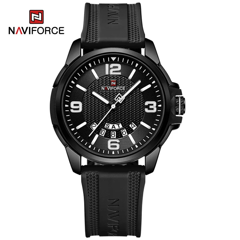 NAVIFORCE Creativo cinturino in TPU orologio da polso maschile moda sportiva 3ATM quarzo impermeabile giorno e data display orologi da uomo Reloj Hombre
