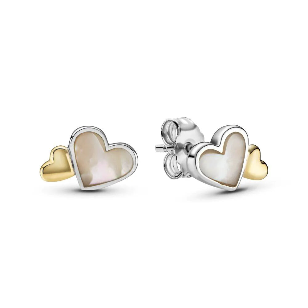 Orecchini in Argento Puro 925 con Zirconi a Forma di Cuore, Stella, Luna e Cerchio, Gioielli per Donne, Regalo per Compleanno, Festa della Mamma, Accessori