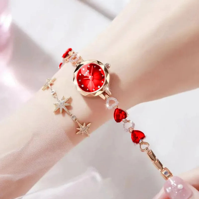 UTHAI L92 Orologio da donna di marca, orologio al quarzo da donna impermeabile con diamanti intarsiati in cristallo, di lusso, alla moda e di alta qualità.