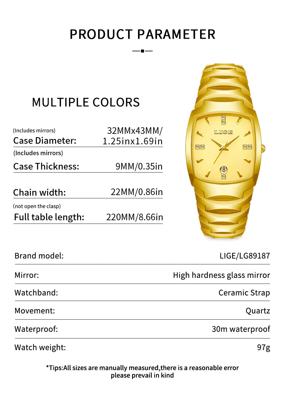 LIGE Orologio da Donna di Lusso alla Moda, Elegante e Semplice, in Acciaio Inossidabile, Casual, al Quarzo, con Calendario, Regalo Romantico per Signore, Novità