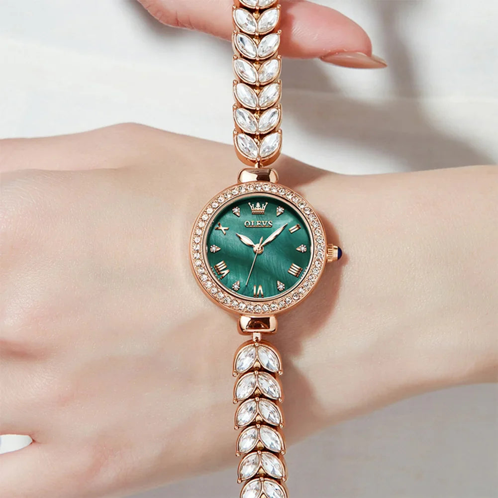 OLEVS 9971 orologio al quarzo per donna scala romana abito elegante orologio da donna moda impermeabile luminoso orologio a mano di lusso originale