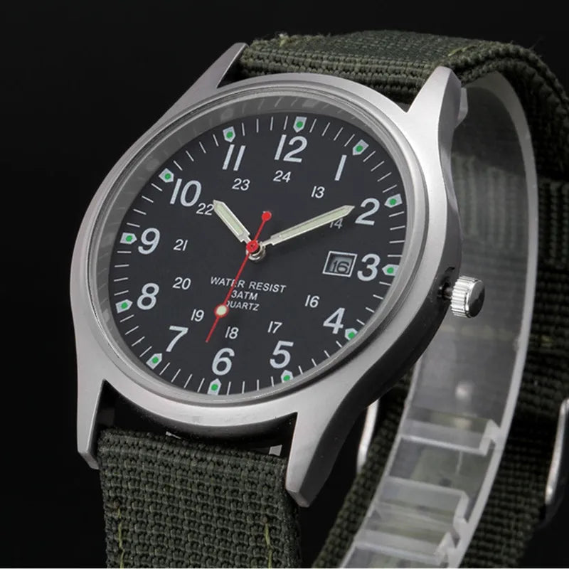 Ragazzi marca orologi economici uomo moda casual cinturino in nylon sport esercito regali data orologio da polso al quarzo fluorescente Relogio Masculino