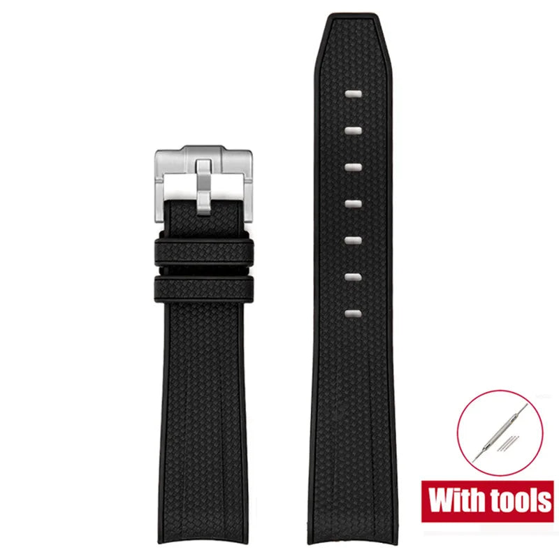 Cinturino in gomma per Swatch X Omega Joint MoonSwatch Cinturino sportivo impermeabile da 20 mm Cinturino con estremità curva in silicone per uomo donna
