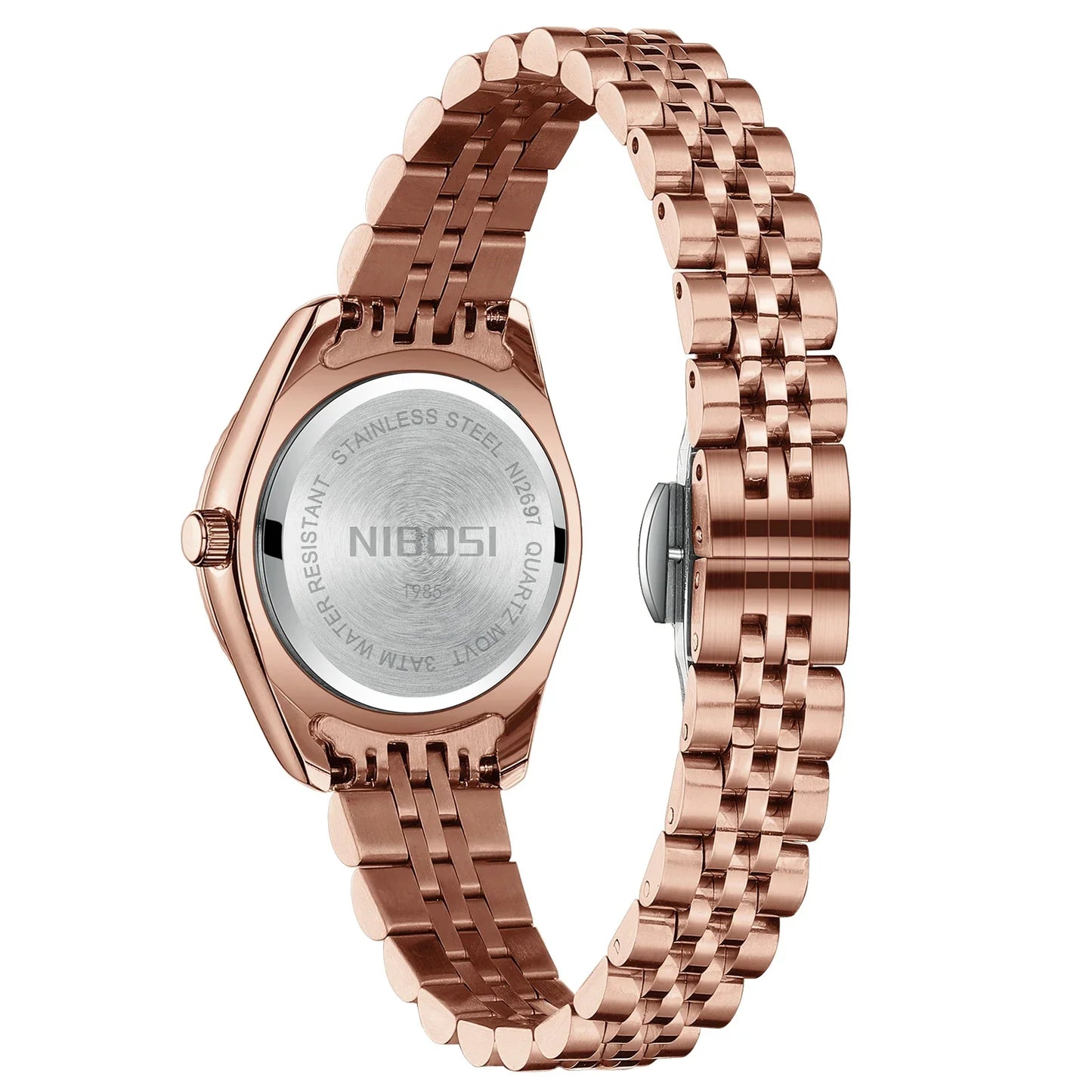 NIBOSI Orologi da donna con diamanti Orologio da donna casual di moda di lusso delle migliori marche Orologio da donna con data settimanale automatica impermeabile Reloj