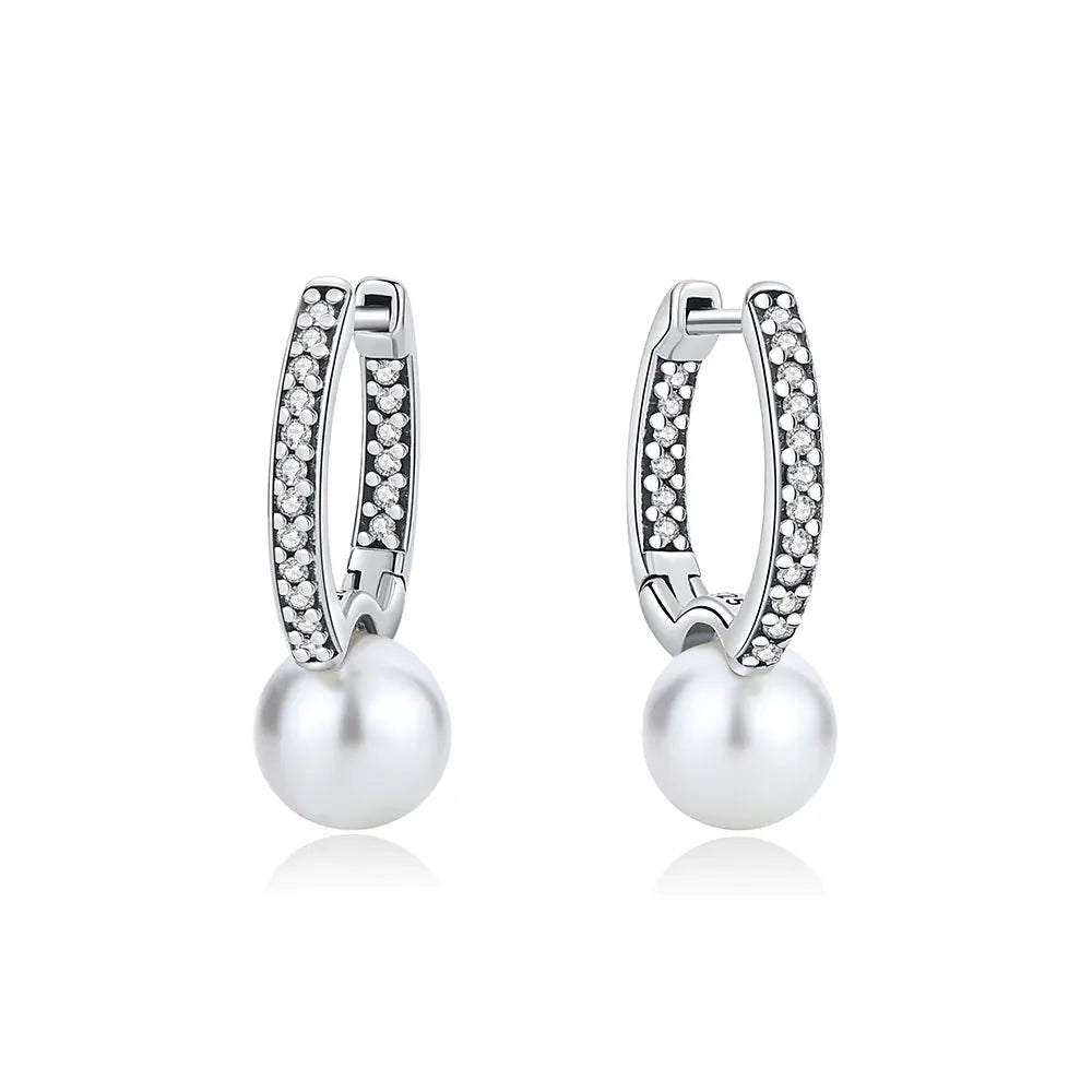 Orecchini Originali in Argento Sterling 925, Modello 2026, a Perno e a Cerchio con Cristalli, per Donna, in Oro Rosa, con Corona, Cuore, Infinito, Ape, Gioielli