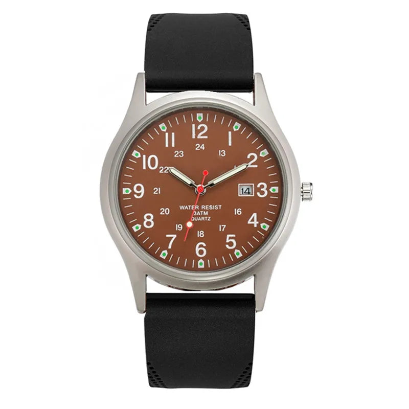 Orologi economici di marca da uomo Studenti Moda Casual Cinturino in silicone Sport Militare Data Orologio da polso al quarzo Nero Relogio Masculino