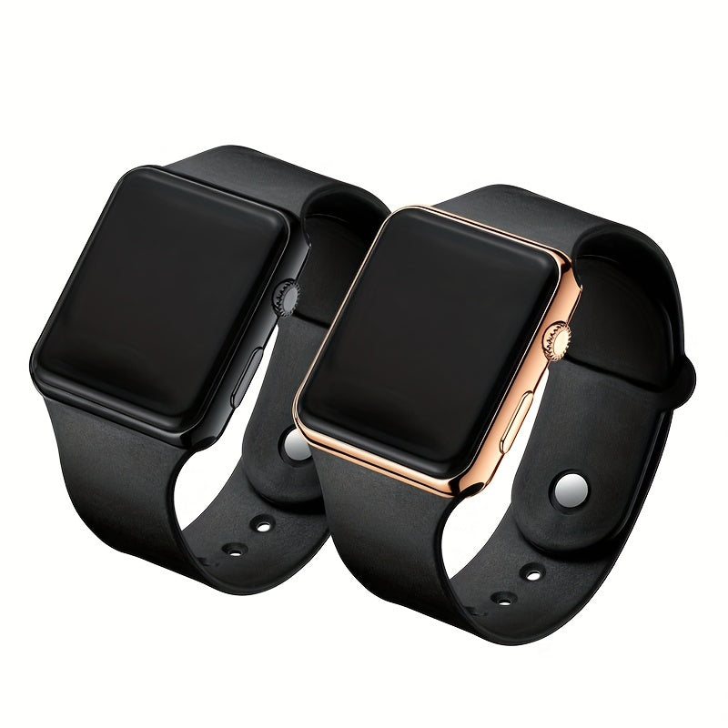 2 pezzi orologio per coppie display a LED orologio elettronico sportivo orologio da polso digitale in silicone per donna uomo regalo di San Valentino per lei