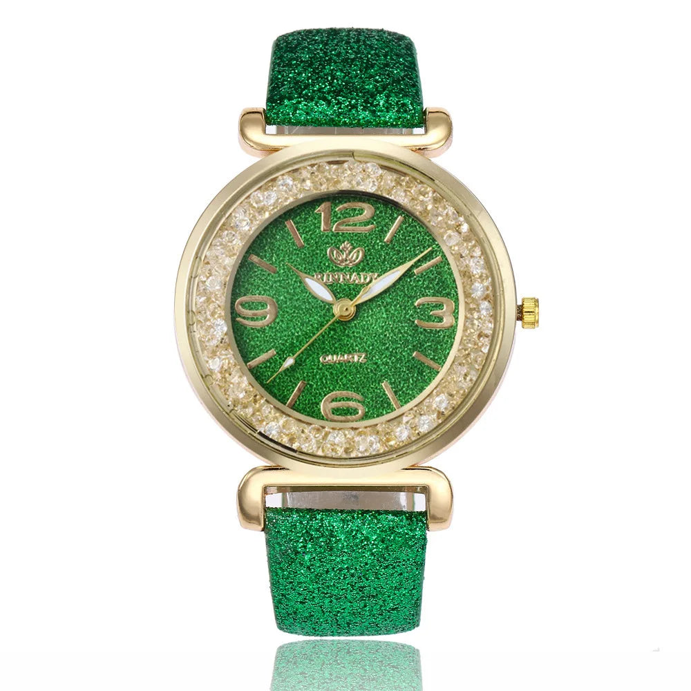 Orologio da donna di marca di lusso Orologio da polso al quarzo da donna con cassa rotonda Orologi da donna Orologio da festival Regalo di San Valentino