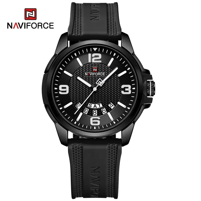 NAVIFORCE Creativo cinturino in TPU orologio da polso maschile moda sportiva 3ATM quarzo impermeabile giorno e data display orologi da uomo Reloj Hombre