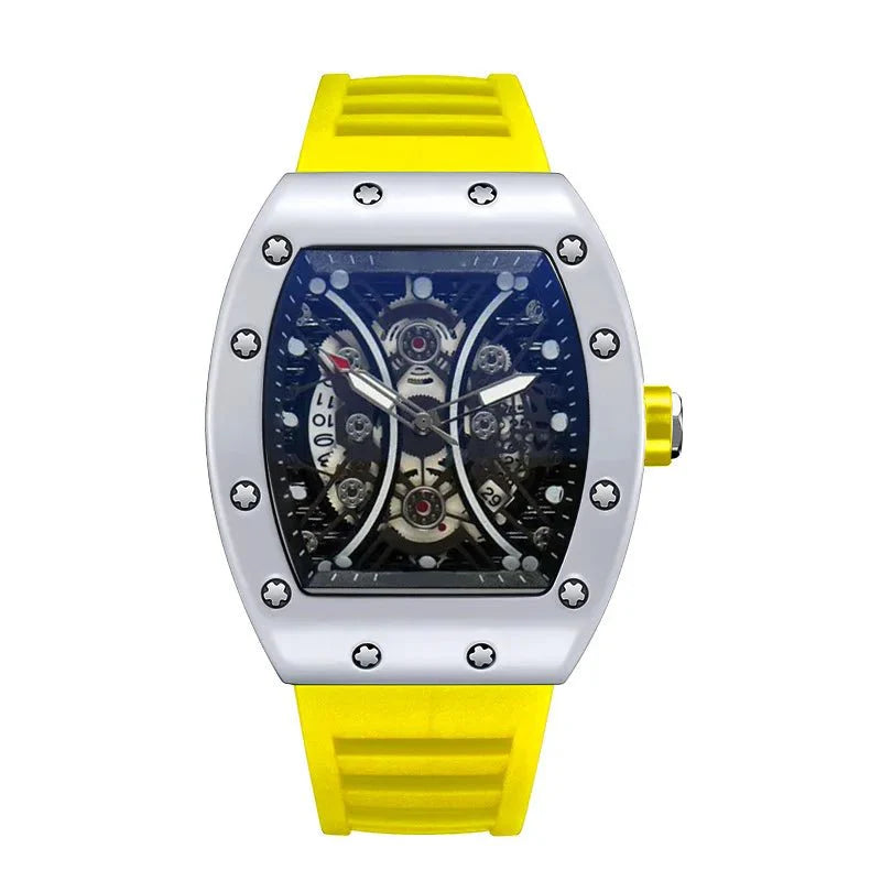 Orologio da uomo leggero marchio di lusso quadrante barile di vino orologio sportivo alla moda con bagliore notturno orologio calendario Reloj L146