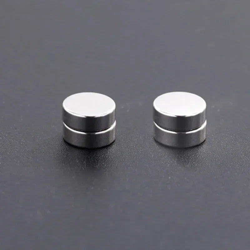 1/3 paia di orecchini magnetici per uomo e donna, magnete CZ nero, orecchino a clip non penetrante, orecchino a magnete rotondo senza piercing