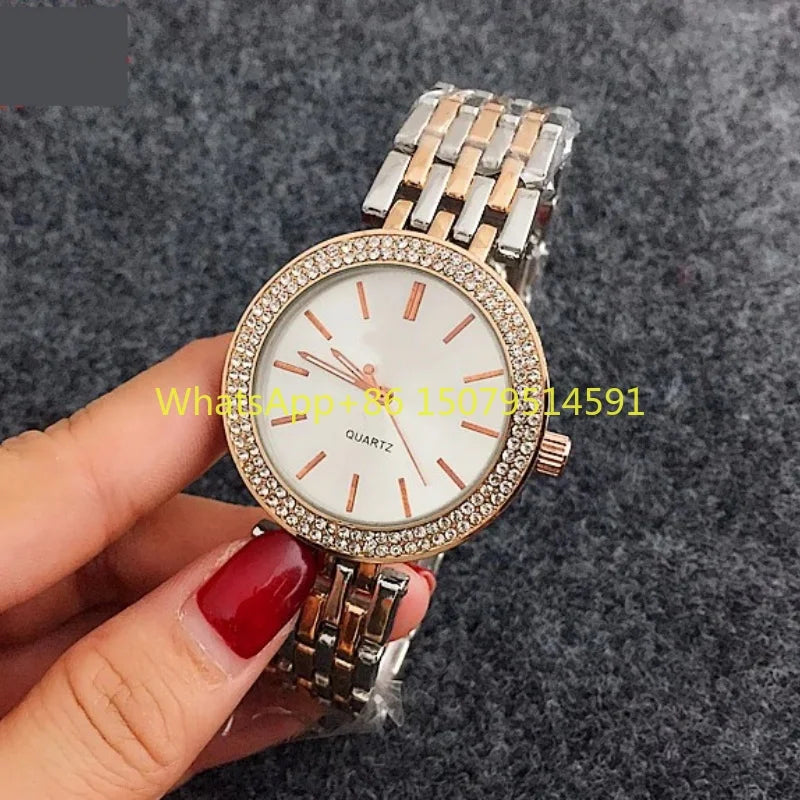 Orologi di Lusso in Cristallo per Donne, Marca di Moda, Orologio al Quarzo con Diamanti per Signore, Orologi da Polso Femminili in Acciaio, Relogio Feminino, Regalo