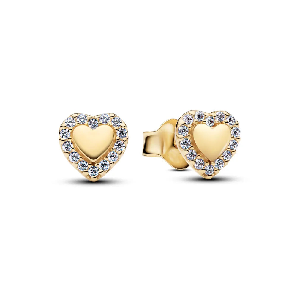 Orecchini e Ciondolo con Zirconi Scintillanti, Combinazione Fiore di Ciliegio e Farfalla, Orecchini in Argento 925, Regalo Ideale per Donne