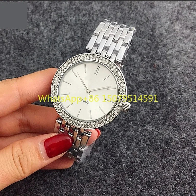 Orologi di Lusso in Cristallo per Donne, Marca di Moda, Orologio al Quarzo con Diamanti per Signore, Orologi da Polso Femminili in Acciaio, Relogio Feminino, Regalo
