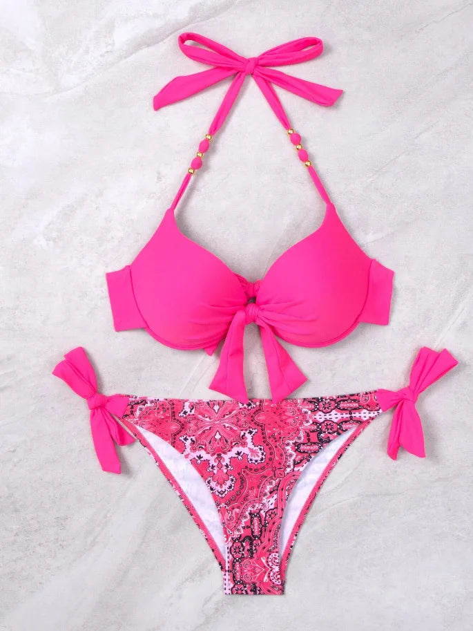 Sexy Push Up Bikini 2024 Costume da bagno donna Due pezzi Costumi da bagno Perizoma femminile Bikini Set Nuoto per costumi da bagno Biquini brasiliano