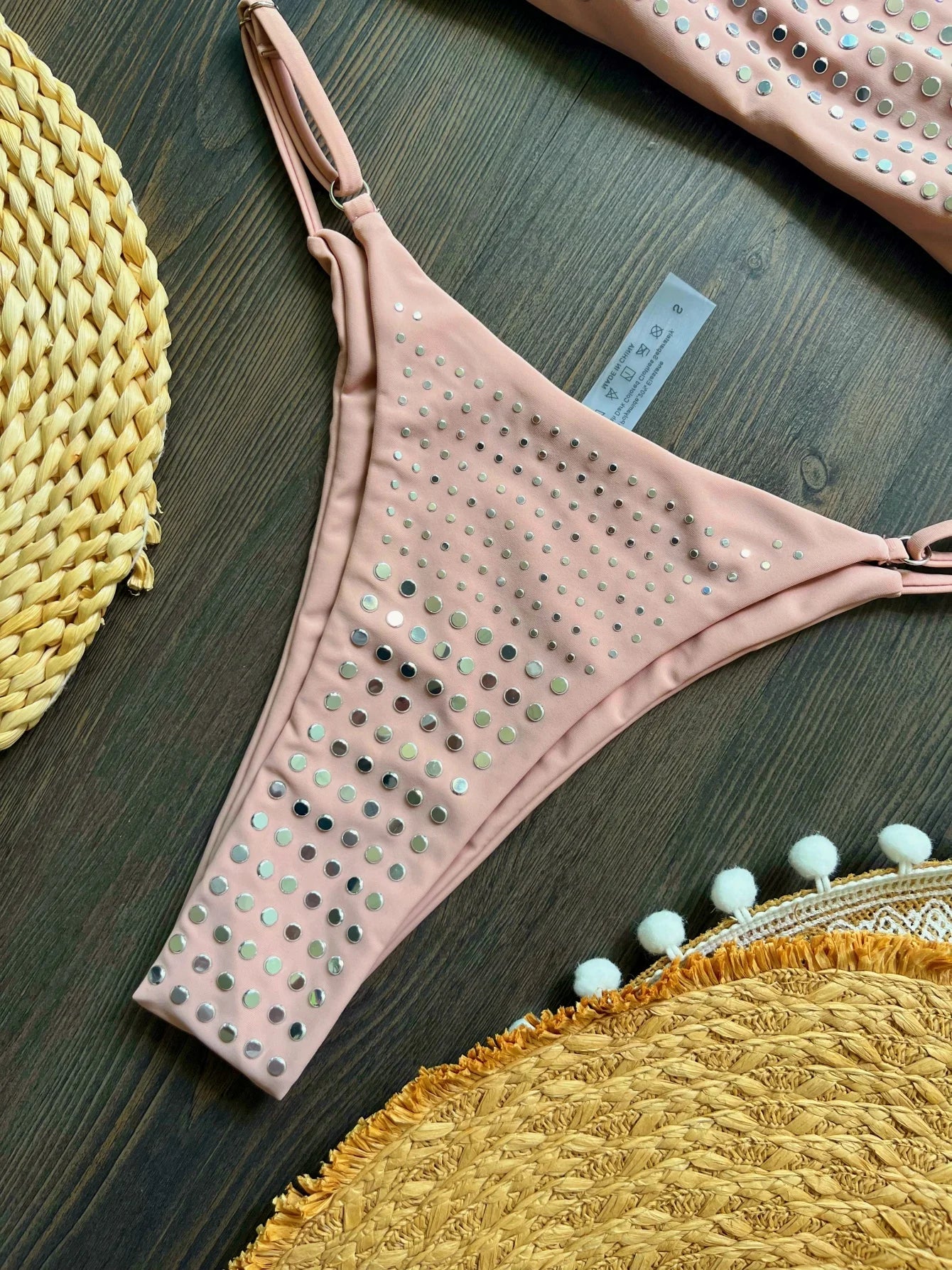2025 Diamante Bikini Donne Sexy Costume Da Bagno A Fascia Biquini Push Up Costumi Da Bagno Femminile Lucido Costumi da Bagno Floreale Tuta Beachwear