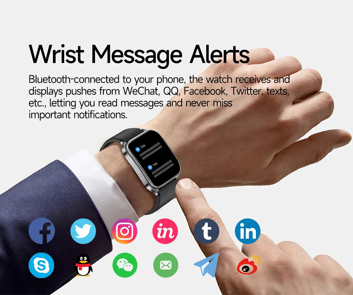2025 Trattamento laser Tre Smartwatch alti 1.95 "Schermo curvo in zaffiro ECG + PPG Grasso nel sangue Acido urico Diagnosi salute Smartwatch