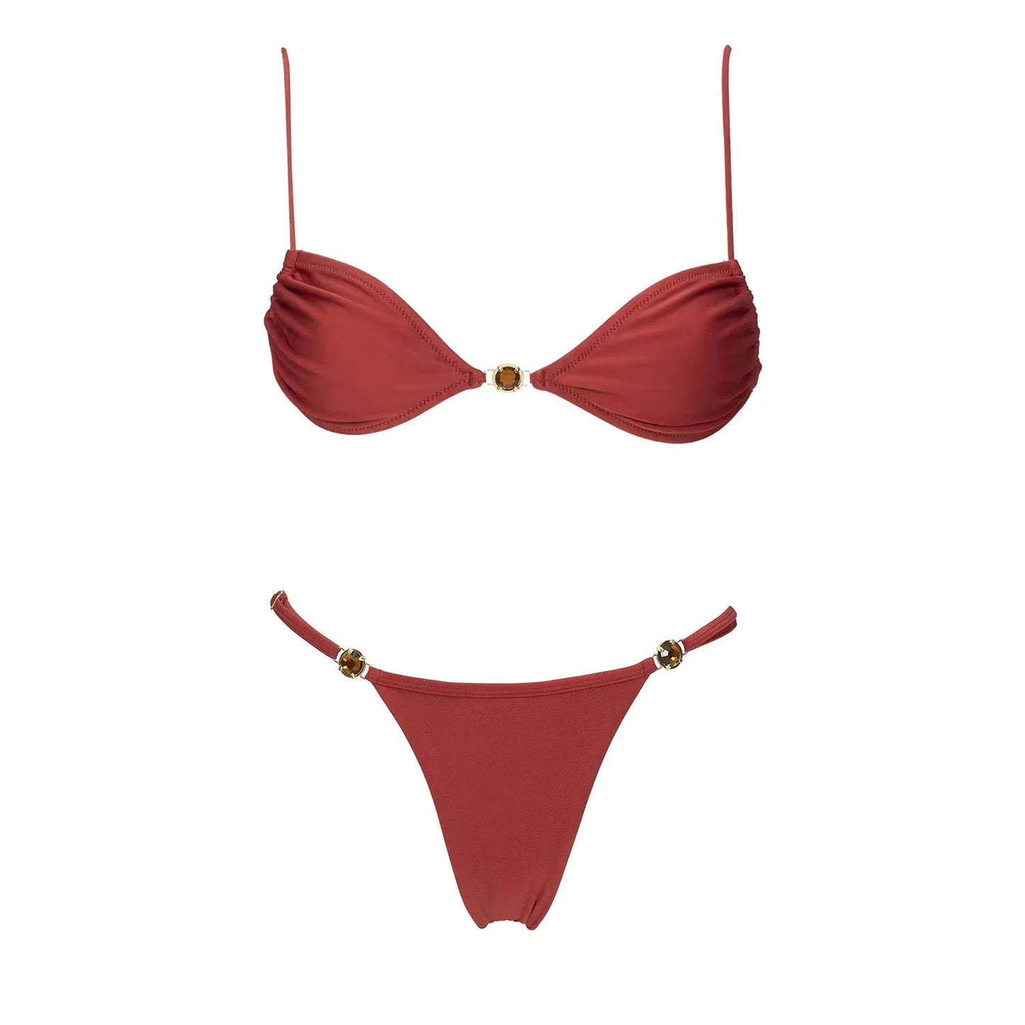 Diamond Bikini 2025 Costume da bagno donna sexy Costumi da bagno femminili Micro bikini Set costume da bagno a fascia Beachwear Rosso brasiliano Biquini
