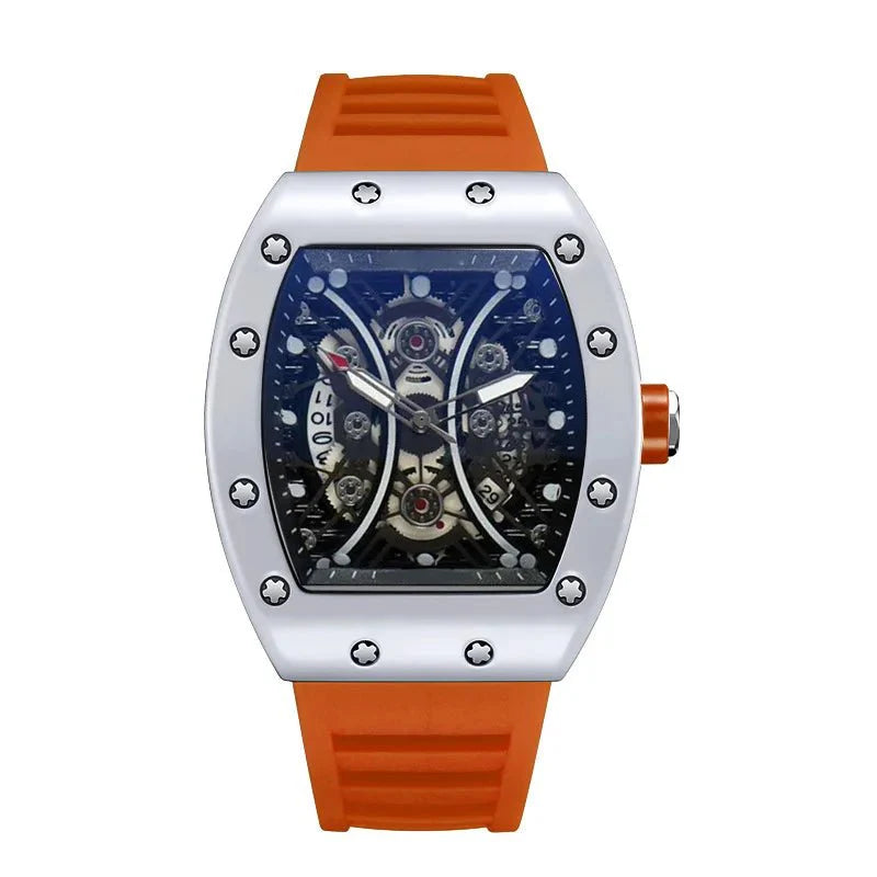 Orologio da uomo leggero marchio di lusso quadrante barile di vino orologio sportivo alla moda con bagliore notturno orologio calendario Reloj L146