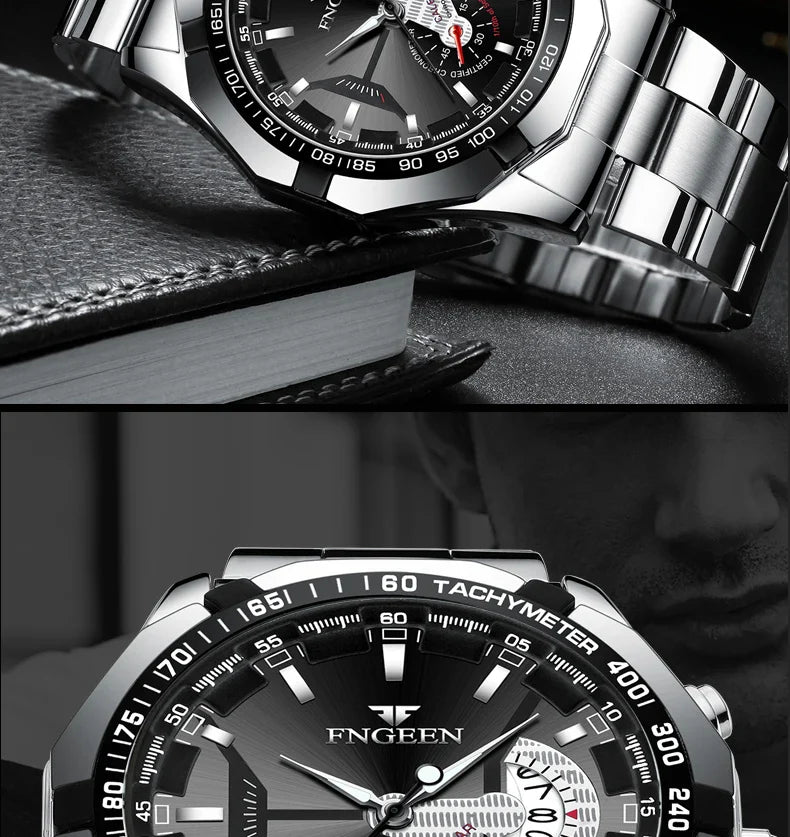 2024 Top Brand di Lusso Orologio di Moda Casual Militare Al Quarzo Sport Orologio Da Polso In Acciaio Pieno Impermeabile Orologio da Uomo Relogio Masculino