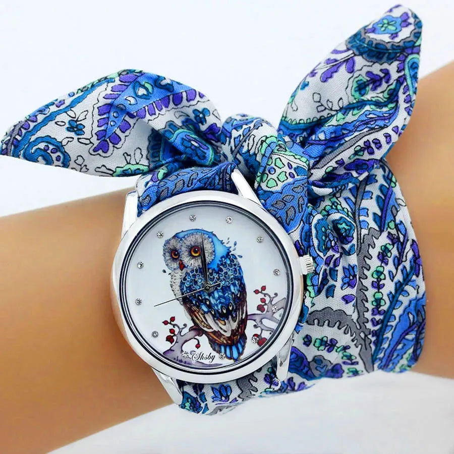 Shsby Nuovo orologio da polso in stoffa da donna Orologio da donna alla moda Orologio al quarzo argento di alta qualità Orologio da ragazza dolce Orologio in tessuto