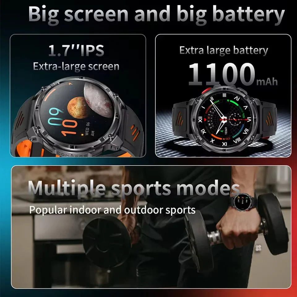 Nuovo T-Rex3 Ultra 1100mAh Batteria Smart Watch GPS Track Bussola IP69K Impermeabile Sport tracker All'aperto Militare Smartwatch