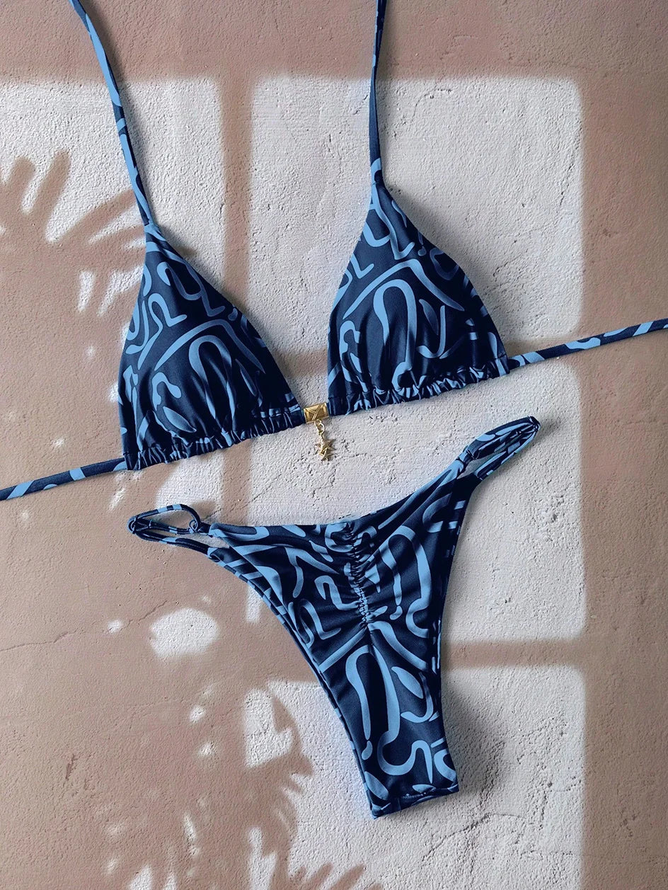 Sexy Leopardo Push Up Bikini Costumi da bagno a due pezzi 2026 Micro Bikini Set Costume da bagno donna Abbigliamento da spiaggia Perizoma Costumi da bagno per donna