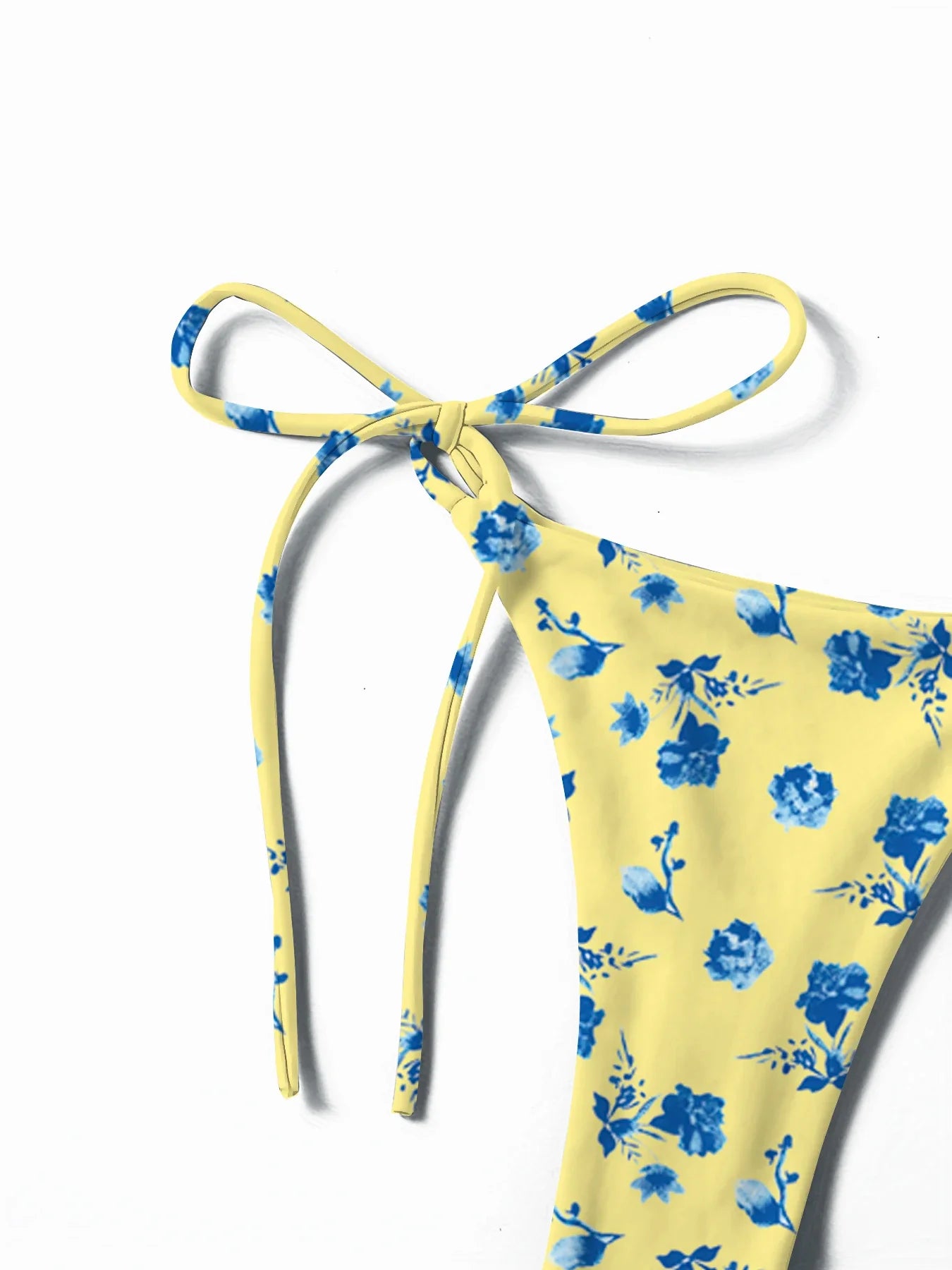 Nuovo Stile Bikini Due Pezzi da Donna Stampato, Fresco e Alla Moda, con Laccetti al Collo, Sexy e Trendy