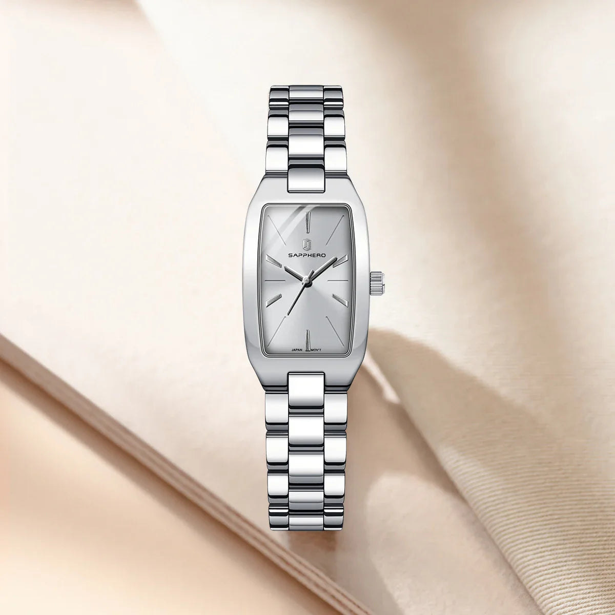 SAPPHEROLuxury Orologio da donna Cinturino in acciaio inossidabile Orologio impermeabile Quadrante ultrasottile Orologio da donna semplice alla moda Orologio accurato
