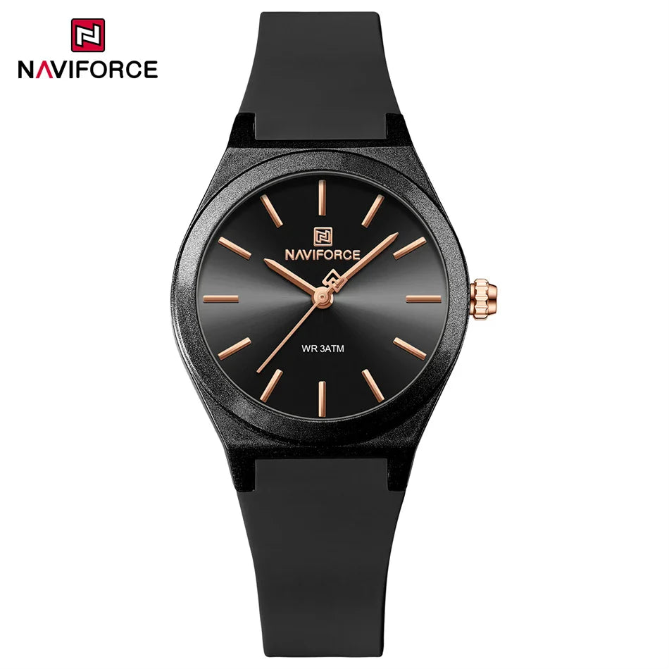 NAVIFORCE 2025 Orologi moda donna Orologio al quarzo Sport Cinturino in silicone Orologi da polso da donna Orologio semplice Regalo relogios feminino