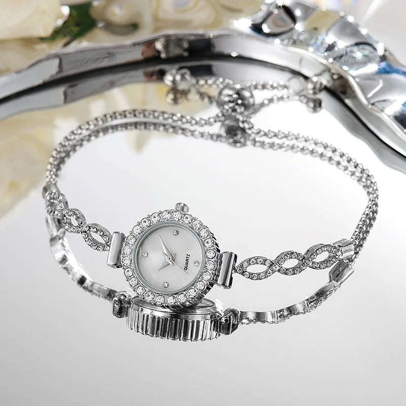 Orologio da donna con strass alla moda, bracciale da donna, orologi al quarzo, orologio Relogio