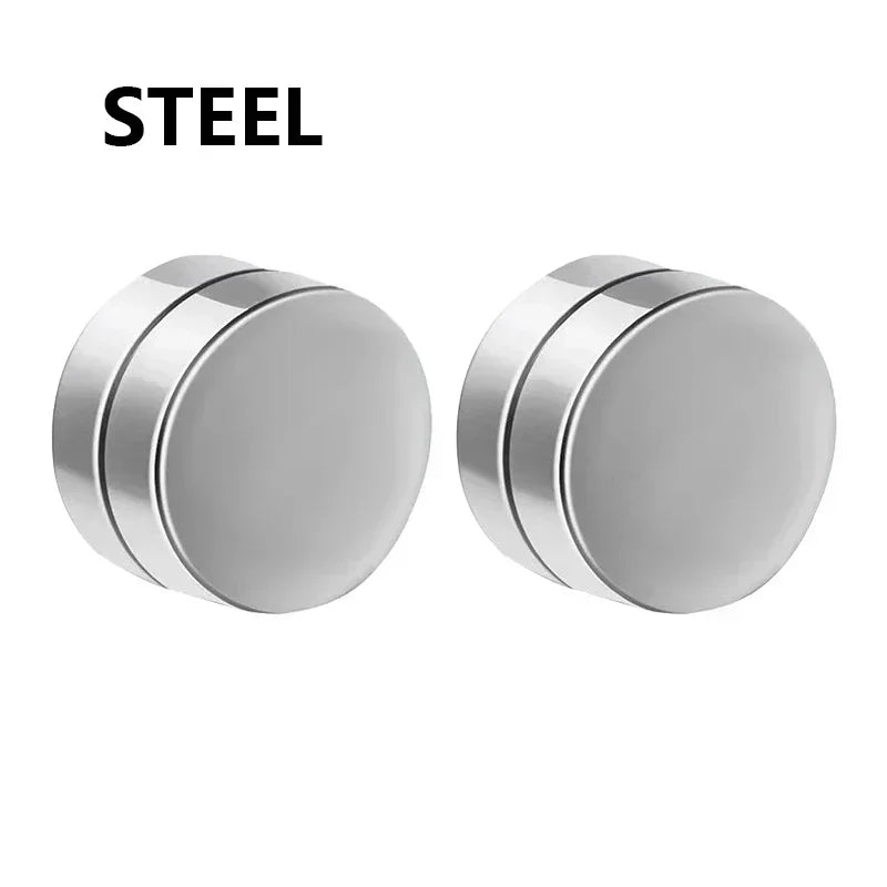 1/3 paia di orecchini magnetici per uomo e donna, magnete CZ nero, orecchino a clip non penetrante, orecchino a magnete rotondo senza piercing