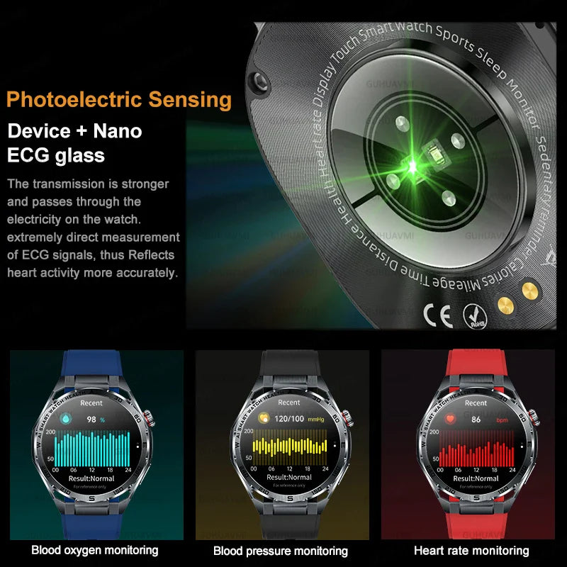 Nuovo Smartwatch 2026 con Analisi del Grasso Corporeo ECG+PPG, Acido Urico, Pressione Sanguigna, Ossigeno nel Sangue, Chiamate Bluetooth, Orologio Sportivo Intelligente per Uomini e Donne