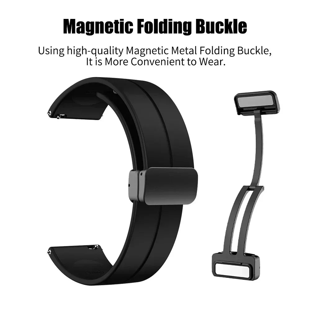 22mm 20mm cinturino magnetico in silicone per Omega X Swatch Joint MoonSwatch cinturino per Xiaomi Watch S4 S3 S2 S1/Huawei GT6Pro GT6 5 4 46