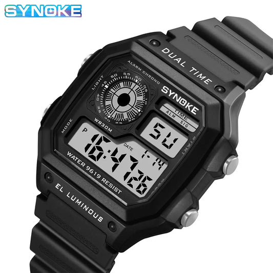 SYNOKE Military Digital Watches Men Sports cronografo luminoso impermeabile maschile orologi da polso elettronici Relogio Masculino