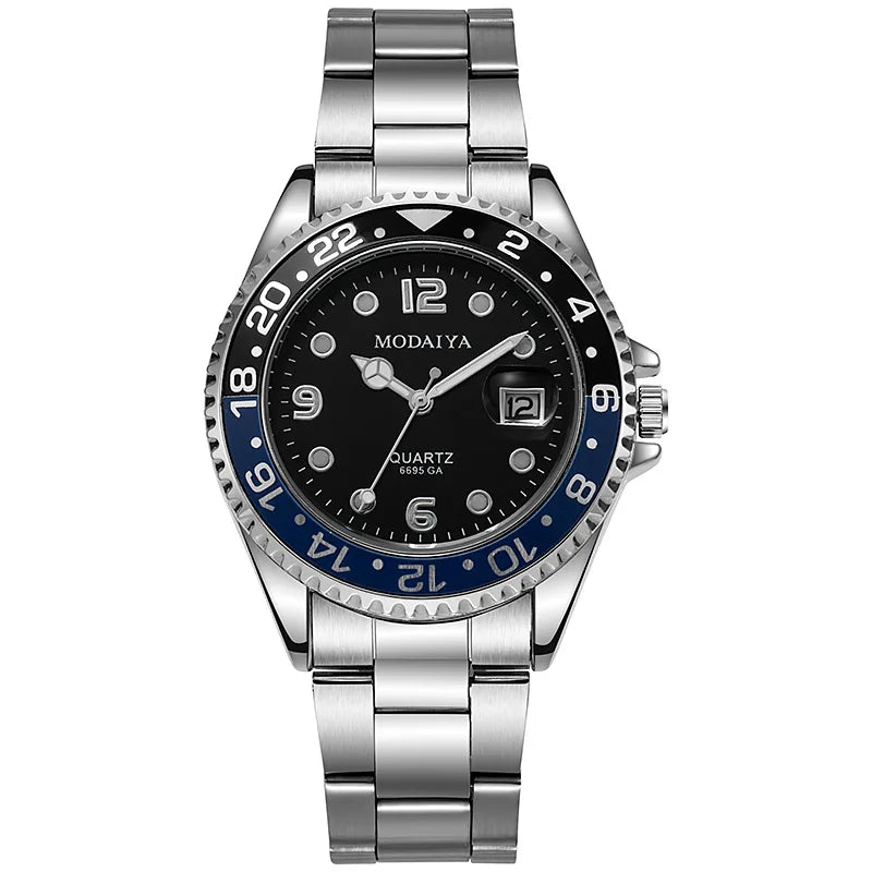 Orologi da uomo alla moda con data Orologio sportivo casual di lusso di fascia alta Orologi da polso classici da uomo al quarzo da lavoro in acciaio inossidabile