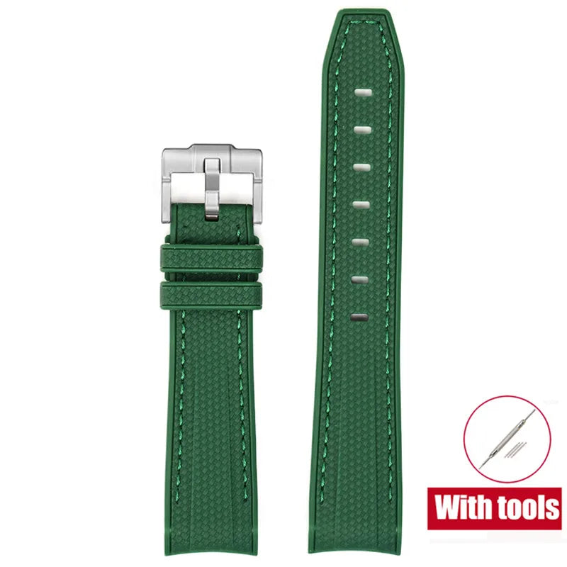 Cinturino in gomma per Swatch X Omega Joint MoonSwatch Cinturino sportivo impermeabile da 20 mm Cinturino con estremità curva in silicone per uomo donna