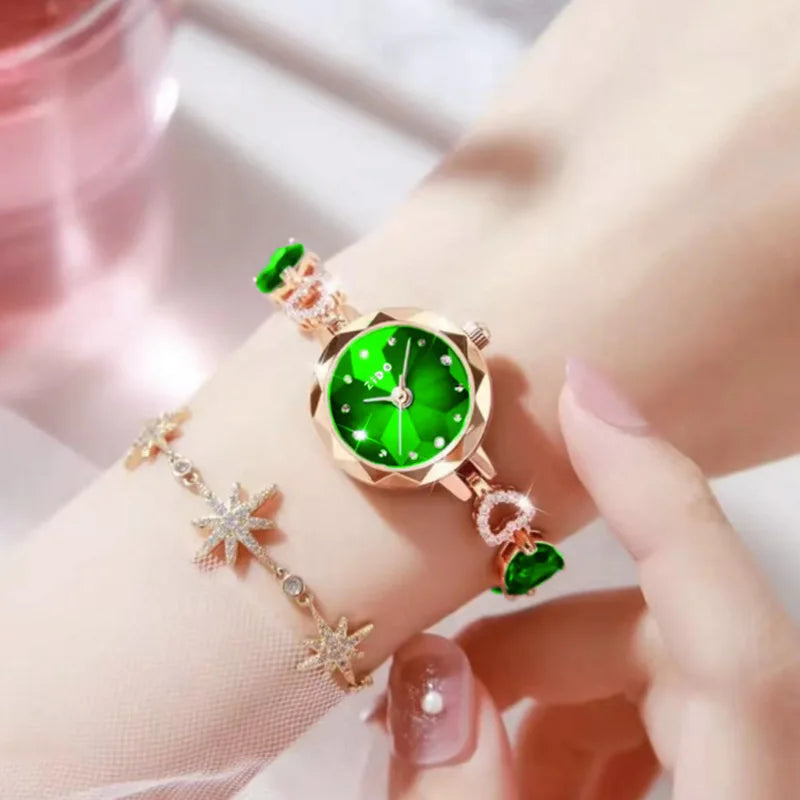 UTHAI L92 Orologio da donna di marca, orologio al quarzo da donna impermeabile con diamanti intarsiati in cristallo, di lusso, alla moda e di alta qualità.