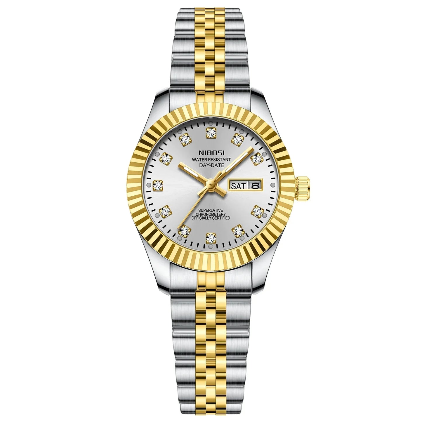 NIBOSI Orologi da donna con diamanti Orologio da donna casual di moda di lusso delle migliori marche Orologio da donna con data settimanale automatica impermeabile Reloj