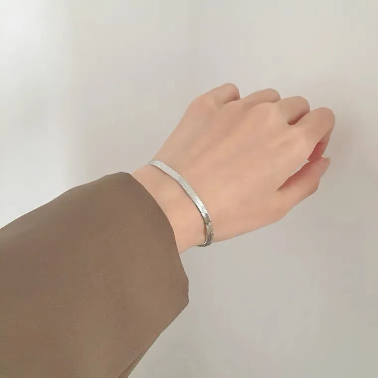 Set di collane con bracciale a catena in argento sterling 925 da 4 mm per donna uomo set di gioielli da sposa per feste di moda regali