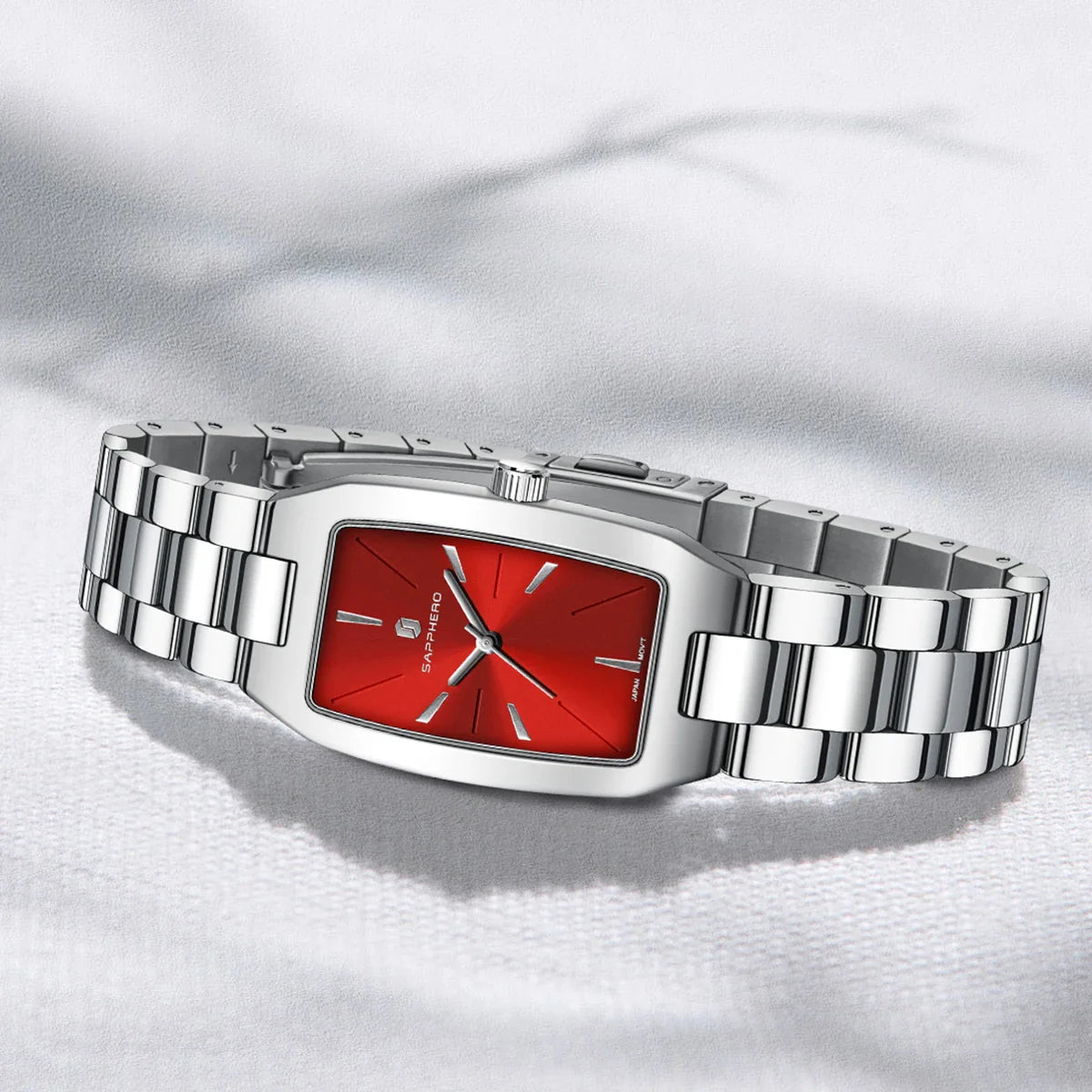 SAPPHEROLuxury Orologio da donna Cinturino in acciaio inossidabile Orologio impermeabile Quadrante ultrasottile Orologio da donna semplice alla moda Orologio accurato