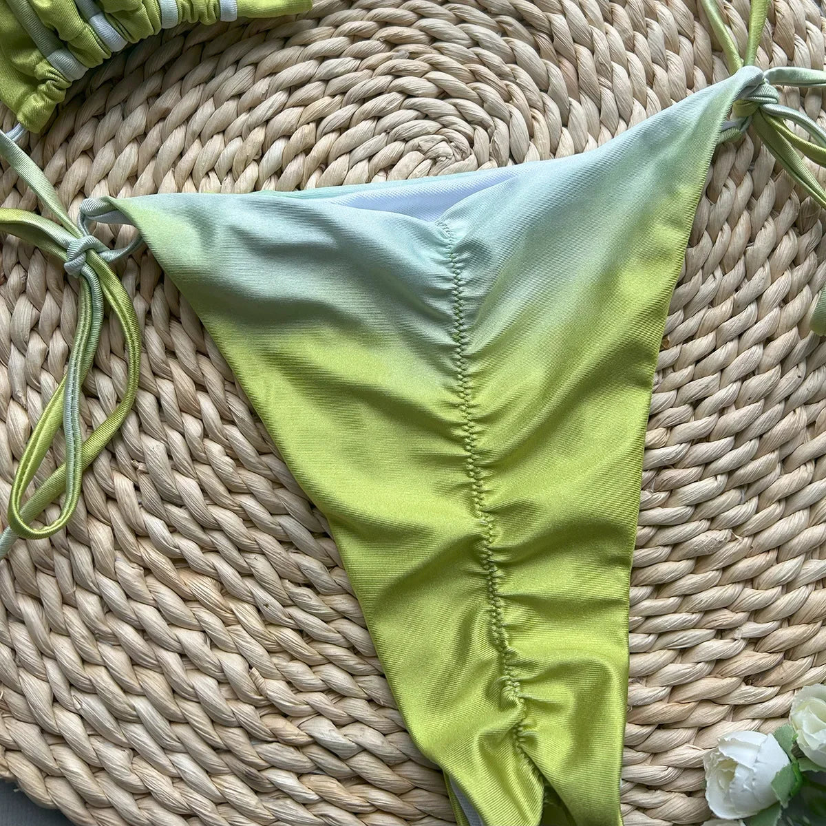 Nuovo bikini sexy tie-dye a due pezzi per donna, accessori per costumi da bagno