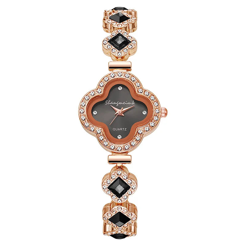 LByzHan Orologio da donna vintage con diamanti e piccolo polso verde senza scatola