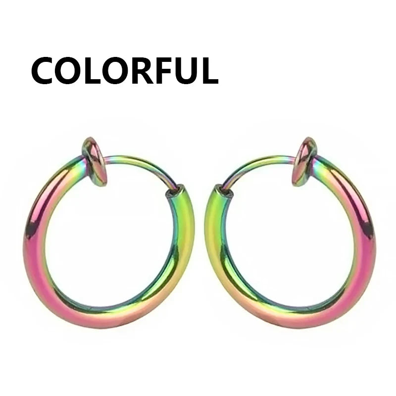 1/16 paia di orecchini a bottone magnetici da uomo in acciaio inossidabile con croce Non penetrante orecchini a cerchio Unisex CZ Magnet Clip on Earring